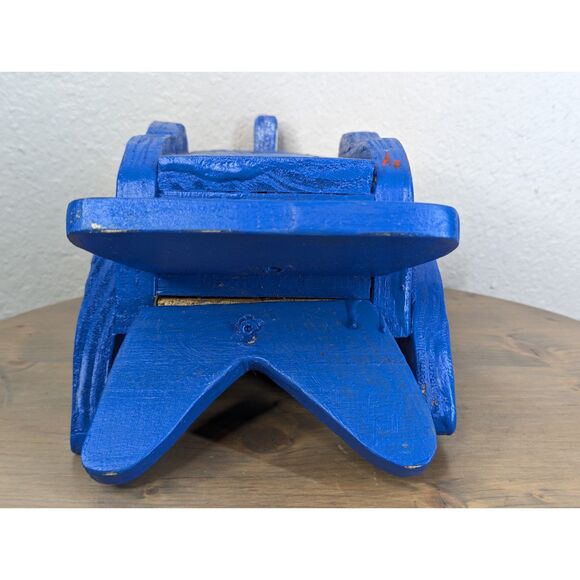 Handmade Blue Jay Birdhouse with Rope Hanger Unique Bright  Bird Lover - Picture 7 of 12